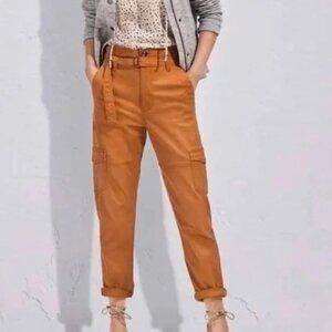Cabi Paperbag Cargo Pants Rust Orange Size 8 ✨50% Off Bundles 3+